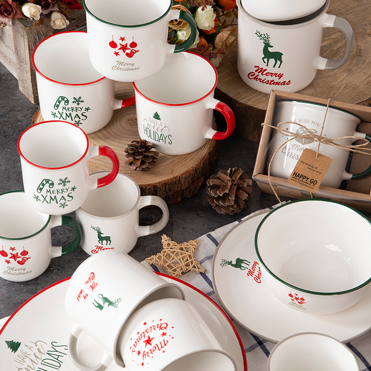 Christmas cheap bulk ceramic mugs